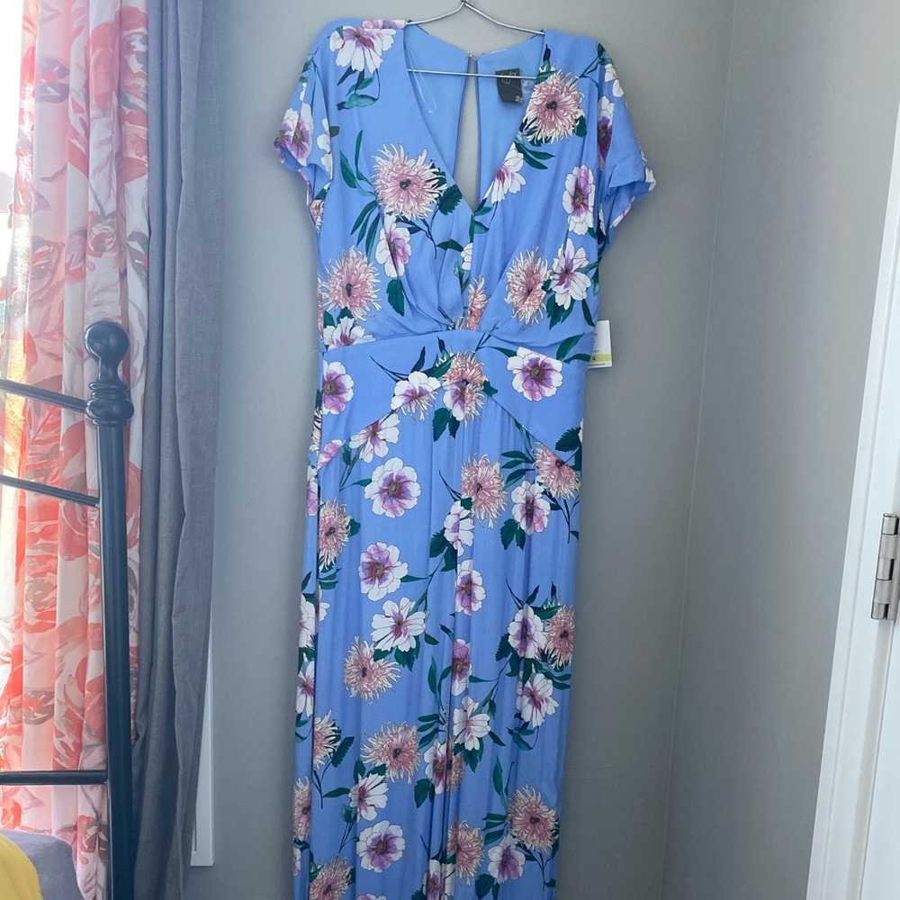 Floral long romper